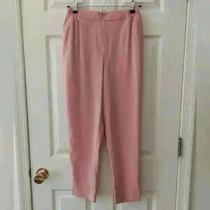 Anthropologie Womens Rose Pink The Essential Crepe Pull On Trouser Pant Size XS